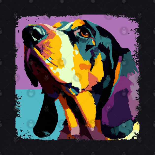 Bluetick Coonhound Pop Art - Dog Lover Gifts by PawPopArt